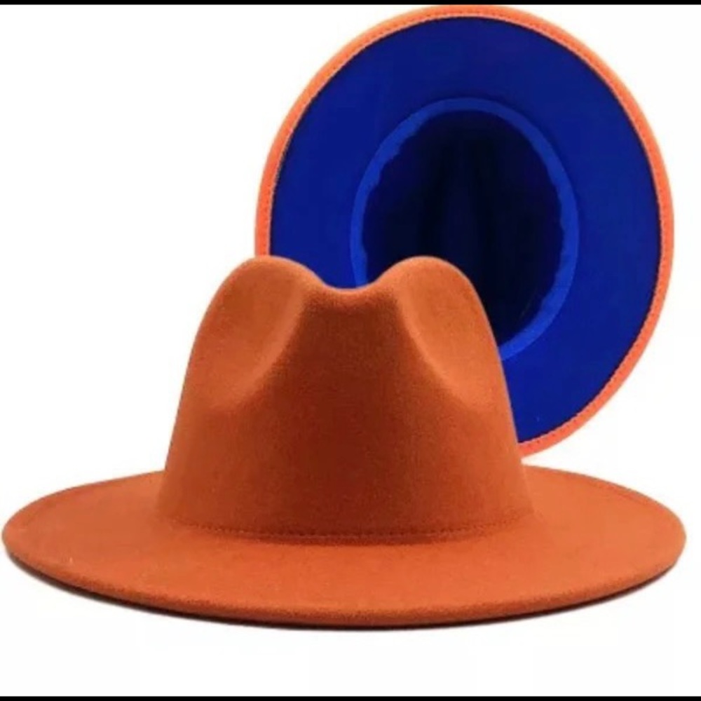 Orange w/ Blue Bottom Fedora